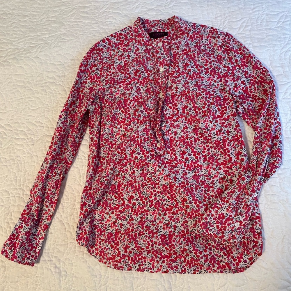 Liberty print button down size 0